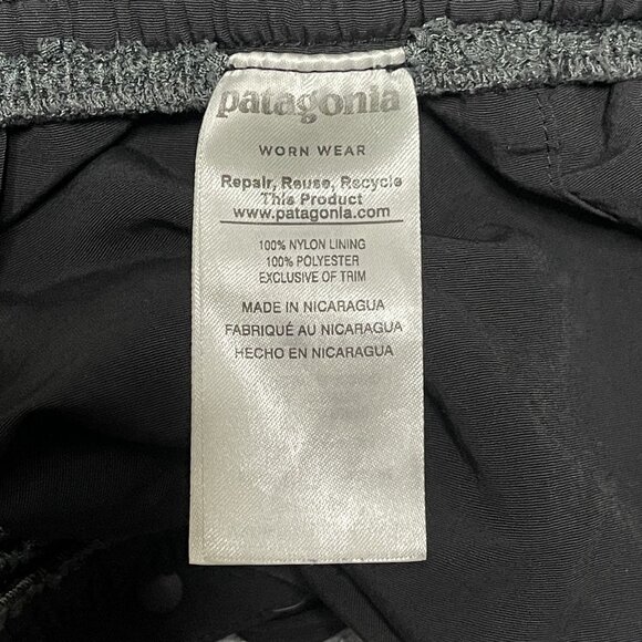 Patagonia Womens Baggies Shorts Worn Wear Black Size M 100% Nylon - Picture 4 of 8
